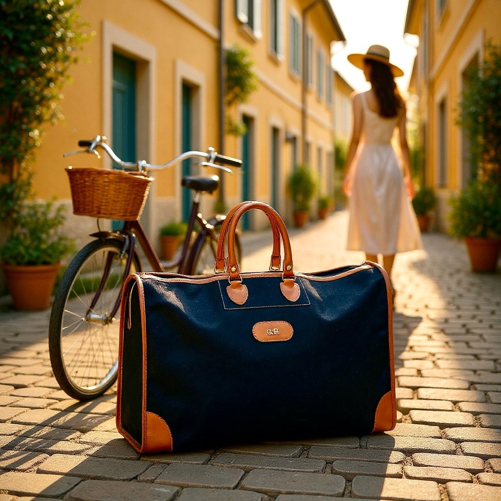 T. Anthony Elegant Leather Weekender Duffle Travel Canvas  Bag UNISEX - Picture 11 of 11